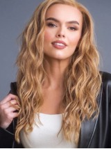 Natuurlijke Lange Golvende Synthetische Lace Front Pruik