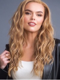 Natuurlijke Lange Golvende Synthetische Lace Front Pruik