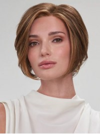 Kinlengte Bruine Lace Front Bob Pruik