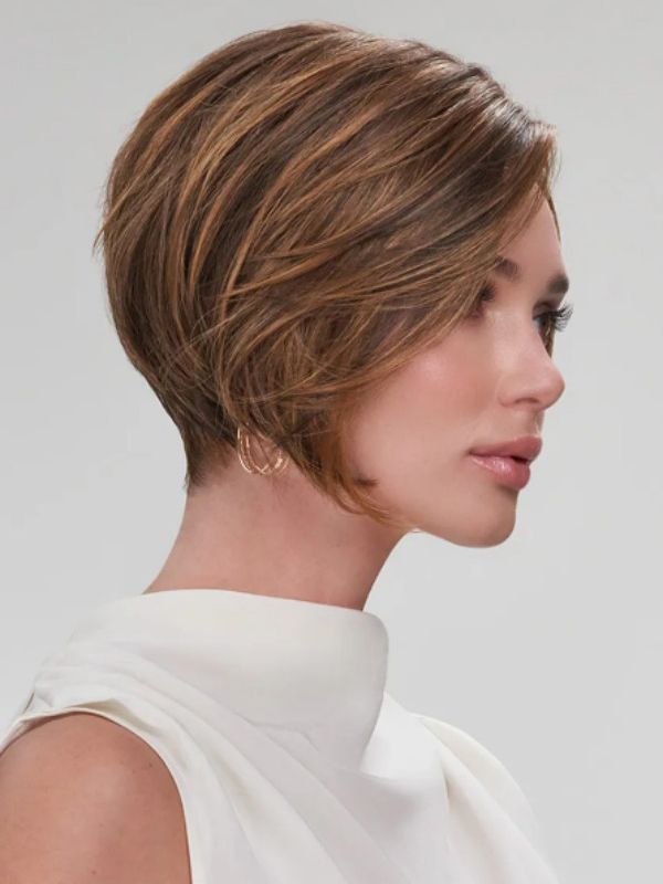 Kinlengte Bruine Lace Front Bob Pruik