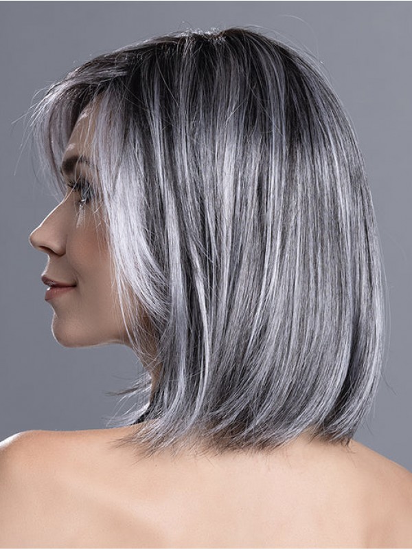 Grijze Rechte Bobs Lace Front Pruiken