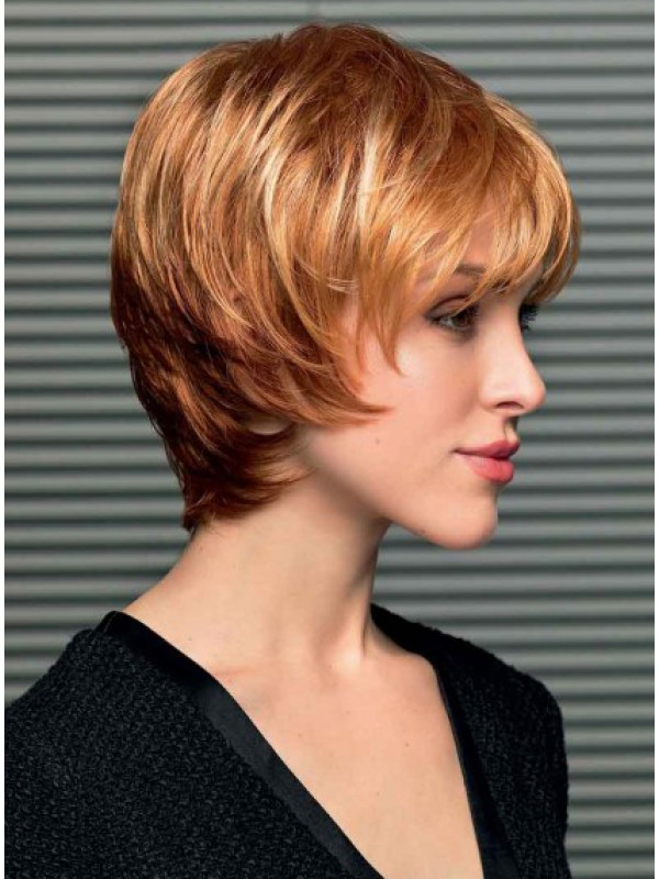 Rechte Capless Boycuts Korte Synthetische Pruiken