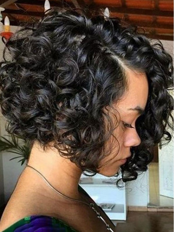 12 "Body Wave Natuurlijke Zwarte 360 Kanten Pruiken