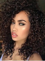 Lang Krullend 360 Lace Remy Menselijk Haar Pruiken 18 Inch