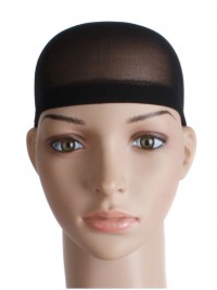 2 Stuks One Size Nylon Pruik Cap Zwart