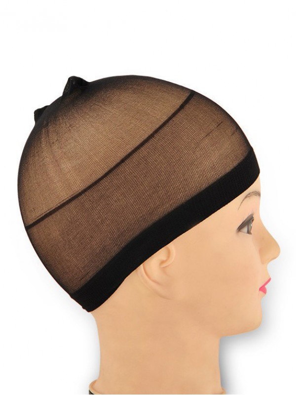 2 Stuks One Size Nylon Pruik Cap Zwart