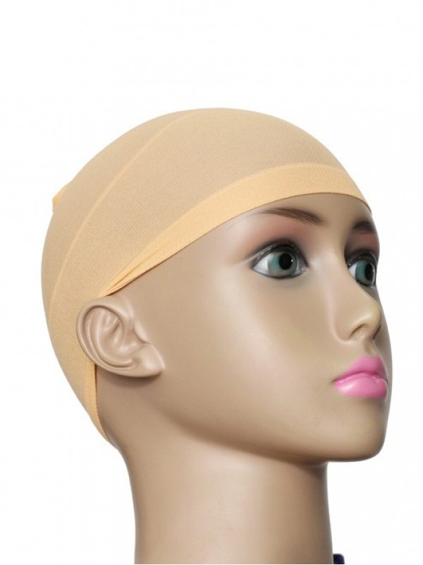 2 Stuks One Size Nylon Pruik Cap Nude