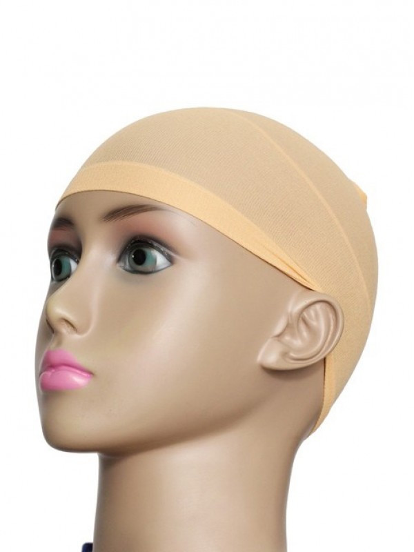 2 Stuks One Size Nylon Pruik Cap Nude