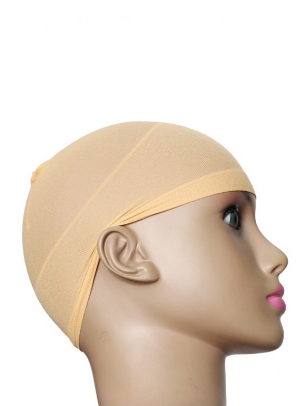 2 Stuks One Size Nylon Pruik Cap Nude