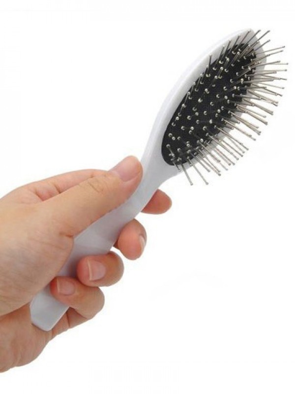 Wit Zilver Massage Platte Borstel