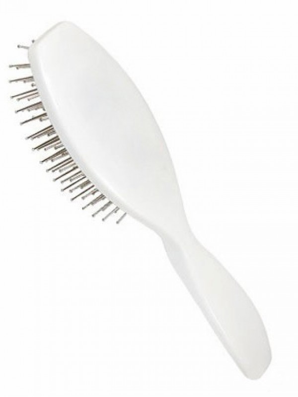 Wit Zilver Massage Platte Borstel