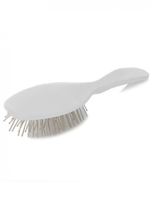 Wit Zilver Massage Platte Borstel