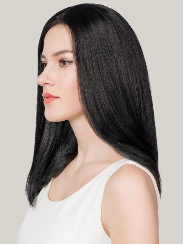 5.5 "* 5.5" Mono Top Remy Human Hair Topper Zonder Pony Lace Front