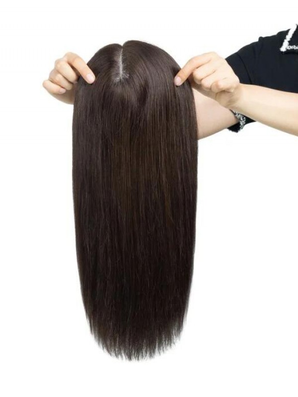 5.5 "* 5.5" Mono Top Remy Human Hair Topper Zonder Pony Lace Front