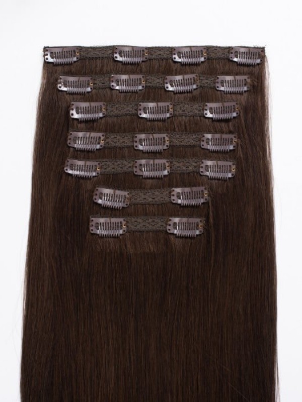 20" 180G 7 Stuks Klassieke Clip In Human Hair Extensions
