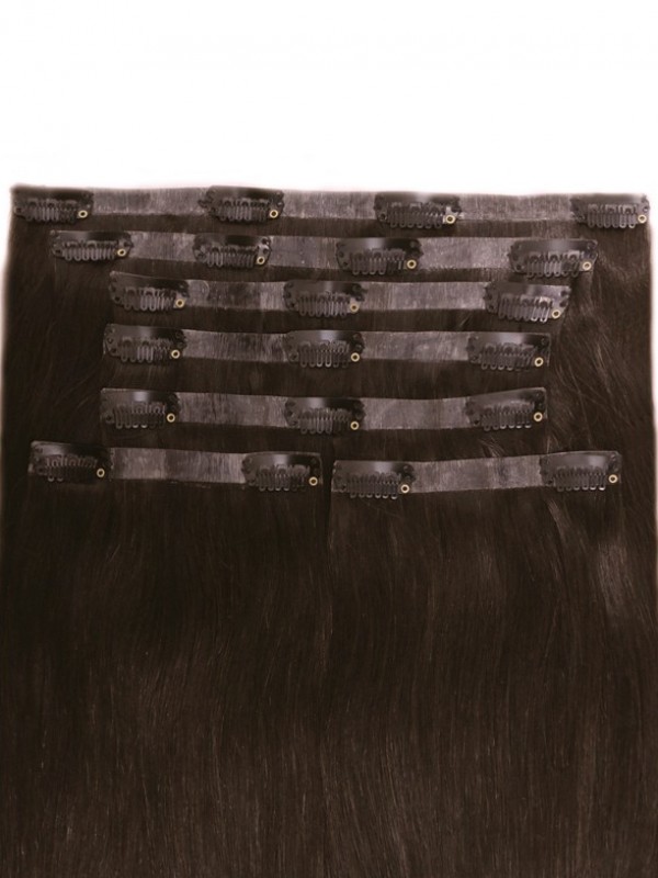 20 "160G 7 Stuks Onzichtbare Clip In Human Hair Extension