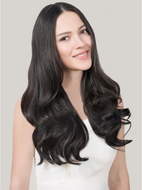 18" 180G 5 Stuks Onzichtbare Clip In Human Hair Extensions
