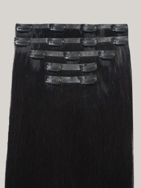 18" 180G 5 Stuks Onzichtbare Clip In Human Hair Extensions