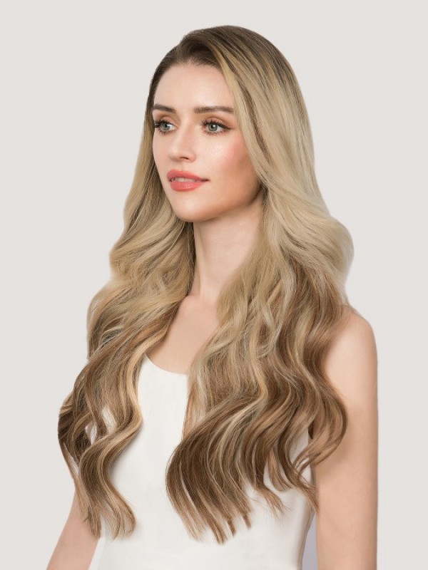 18 "160G 10 Stuks Onzichtbare Clip In Human Hair Extensions