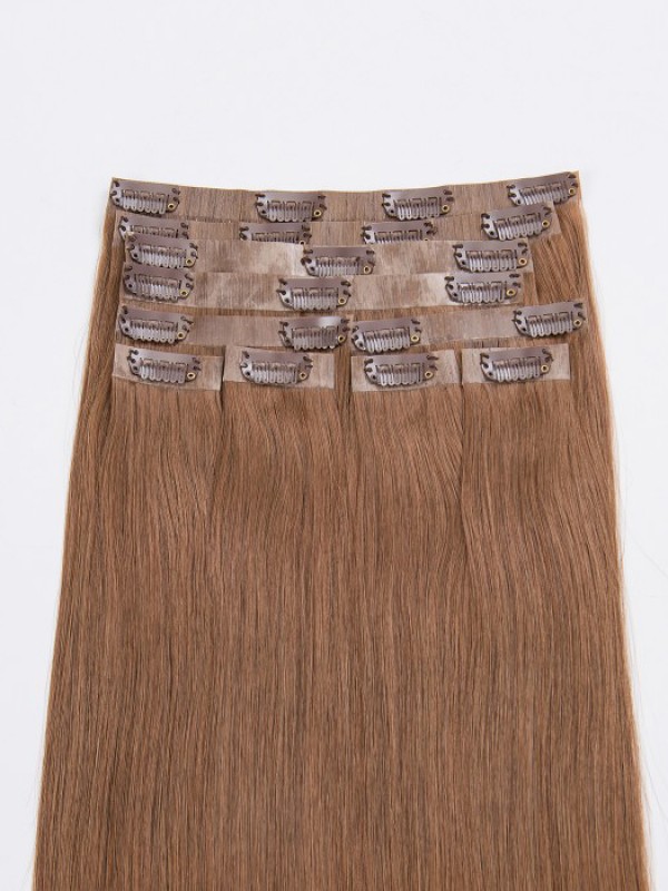 18 "160G 10 Stuks Onzichtbare Clip In Human Hair Extensions