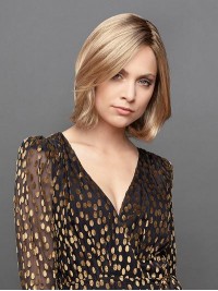 Kinlengte Rechte Blonde Bobs Pruiken Van Echt Haar