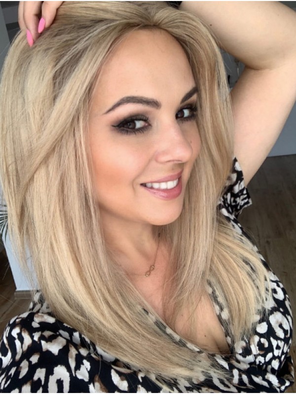 Remy Mensenhaar Zonder Pony Monofilament 16 "Fantastische Lange Pruiken
