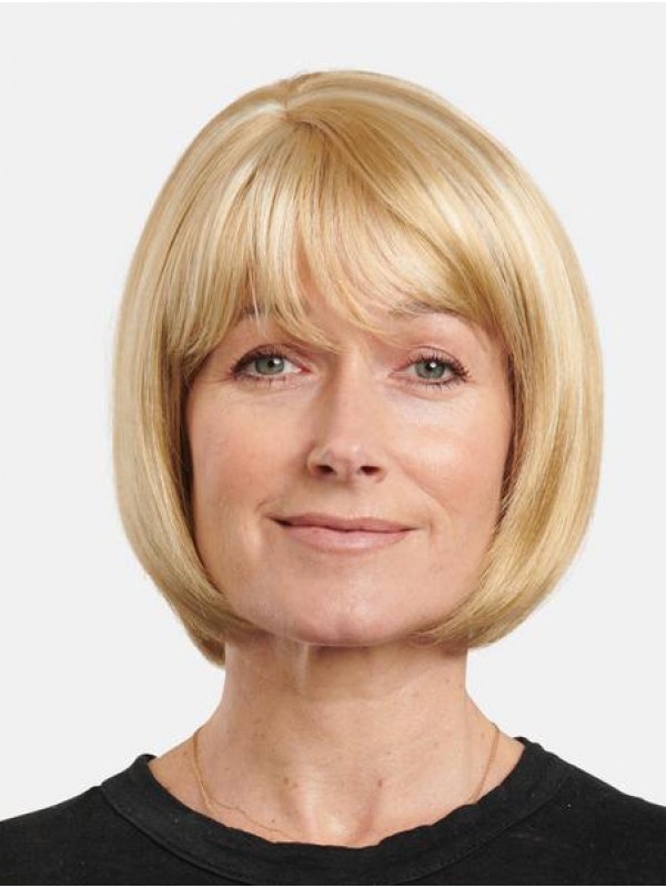10 "Kinlengte Blonde Remy Mensenhaar Rechte Geweldige Handgebonden Pruiken