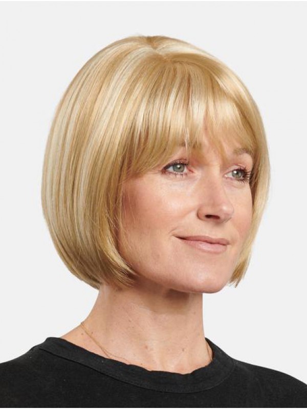 10 "Kinlengte Blonde Remy Mensenhaar Rechte Geweldige Handgebonden Pruiken
