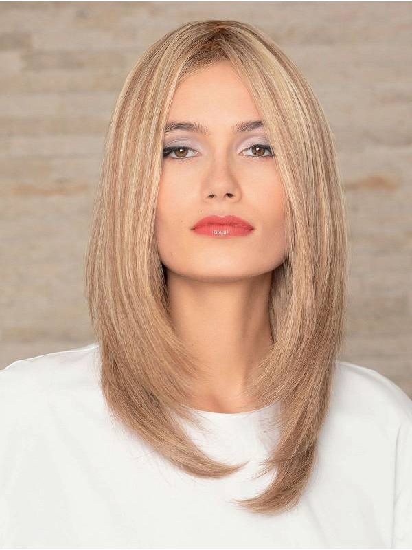 Zonder Pony Blond Steil 16 "Beste Mensenhaar Pruiken Voor Vrouwen