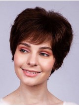 Remy Mensenhaar Golvend Boycuts 6 "Pruiken Lace Front