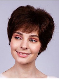 Remy Mensenhaar Golvend Boycuts 6 "Pruiken Lace Front