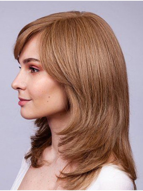 16 "Straight 100% Handgebonden Remy Mensenhaar Lange Pruiken Voor Vrouwen