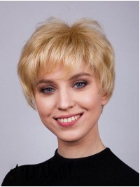 Boycuts Remy Human Hair Capless Straight Dames Korte Pruiken