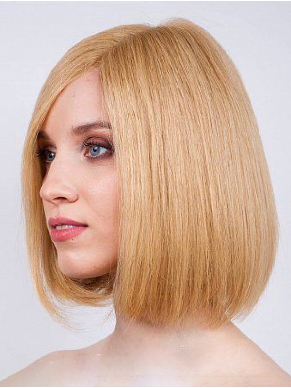 Bobs Blonde Straight 30 Cm Damespruiken Mensenhaar
