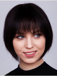 Remy Rechte Bobs Van Menselijk Haar 10 "Vrouwelijke Lace Front Pruiken