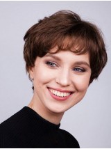 Boycuts Remy Human Hair Capless Golvende Korte Pruiken Dames