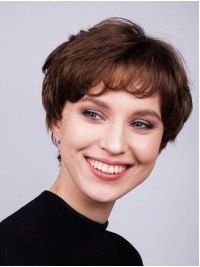 Boycuts Remy Human Hair Capless Golvende Korte Pruiken Dames