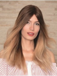 Gelaagde Ombre / 2 Tone Rechte Remy Lace-Pruiken Van Menselijk Haar Te Koop