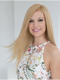 Duurzaam Blond Lang Recht Zonder Pony Pruiken Van Echt Haar