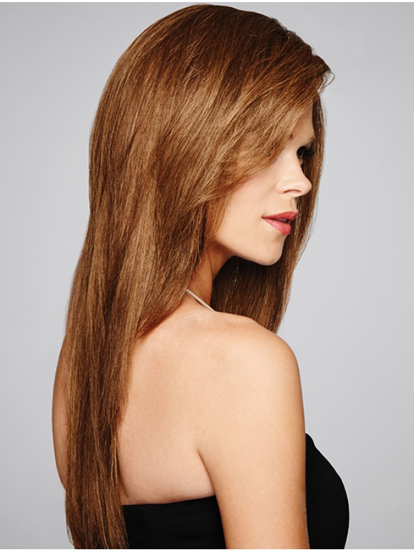 Gelaagde Rechte 20 "Online Echt Haar Lace Front Auburn Pruiken Echt Haar