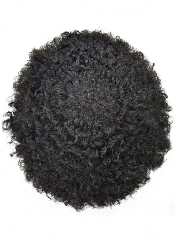 8 "X 10" Afro-B Lace Front Afro Mens Toupetje Afro-Amerikaanse Haarvervangingssysteem