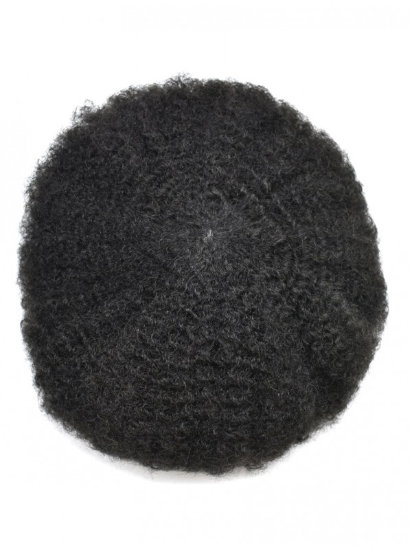 8 "X 10" Afro Toupetje Voor Zwarte Mannen Volledig Franse Kanten Haarstukjes