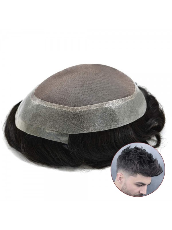 8 "X 10" Ts1 Fine Mono Mens Toupee Menselijk Haar Dunne Huid Haarvervangingssysteem