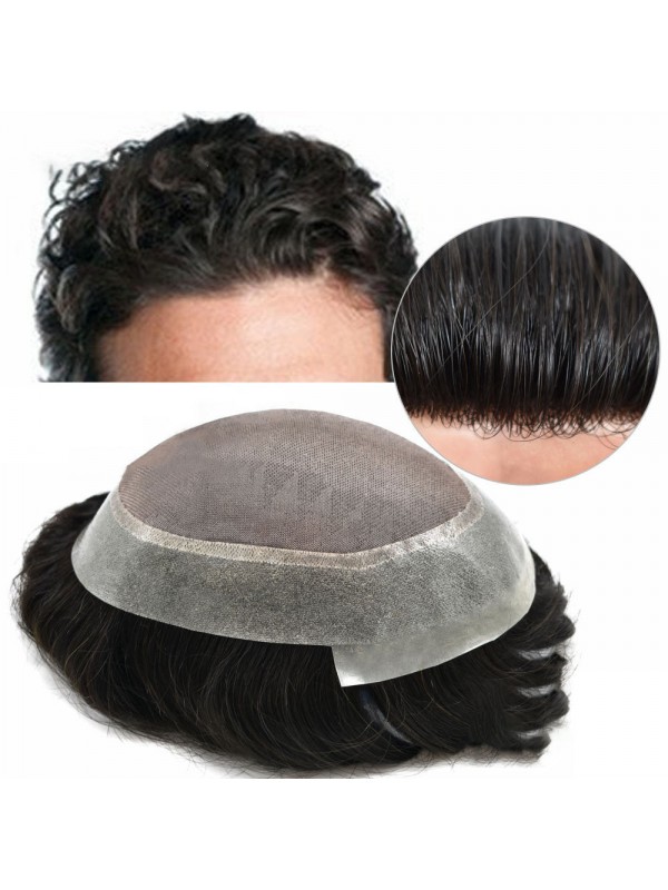 8 "X 10" Ts1 Fine Mono Mens Toupee Menselijk Haar Dunne Huid Haarvervangingssysteem