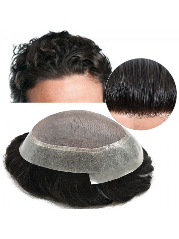 8 "X 10" Ts1 Fine Mono Mens Toupee Menselijk Haar Dunne Huid Haarvervangingssysteem