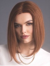 Lace Front Pruiken Rechte Schouder Lengte Kastanjebruin Remy Menselijk Haar Pruiken Zonder Pony