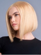 Bob Pruik Rechte Remy Blonde Menselijk Haar Pruiken