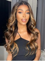 Ombre 18 Inch Bruine Pruiken Van Echt Haar Voor Zwarte Vrouwen