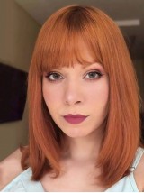 Stijlvolle Lace Front Pruiken Menselijk Haar Rechte Kastanjebruine Bob Pruiken