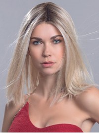 Rechte Blonde Pruiken Van Echt Menselijk Haar